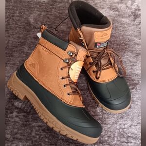 NWT Mens Ozark Trail Mens Leather Lace Up Snow Boots -25° Rating Size: 10